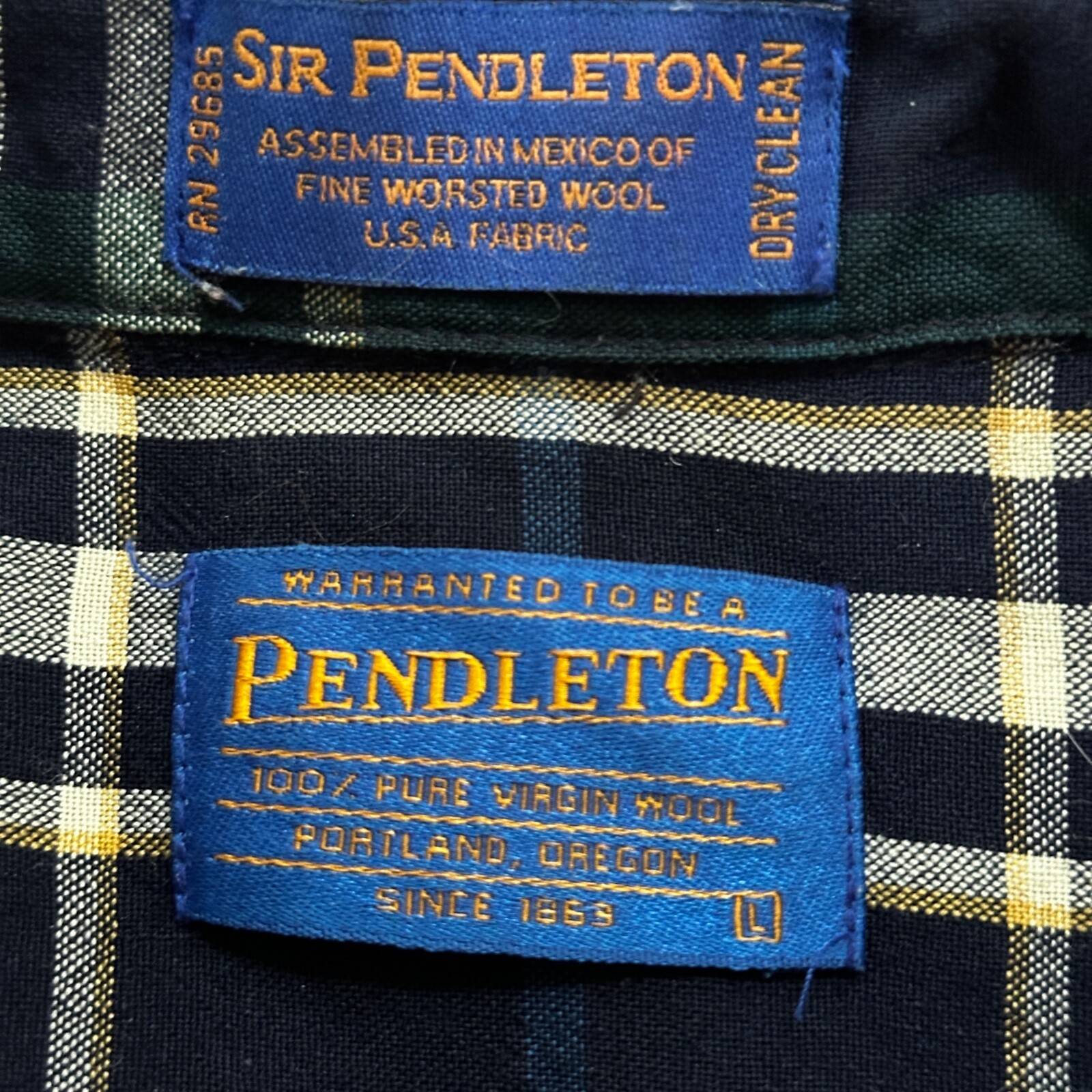 Pendleton Fireside Shirt Sir Pendleton Plaid Wool… - image 8
