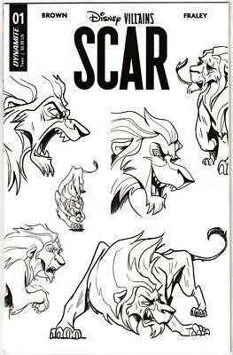 DISNEY VILLAINS SCAR #1 (2023)- 1:20 TREVOR FRALEY DESIGN VARIANT- DYNAMITE