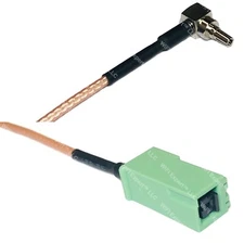 RG316 CRC9 MALE ANGLE to GT5-1S Green RF Cable Rapid-SHIP LOT