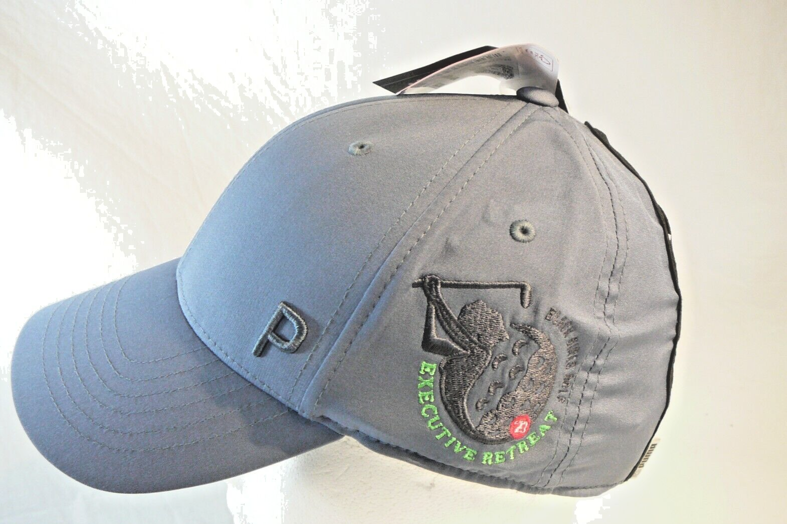 PONY Cappello berretto Puma Flexfit 110 blu sirena spiaggia ragazze golf ritiro coda di cavallo nuovo con etichette