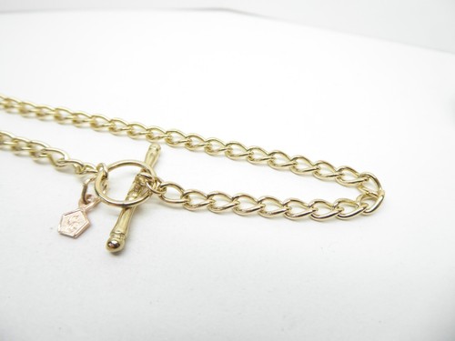 Clogau Gold 9ct Yellow & Rose Gold T-Bar Charm Bracelet 7 3/4''. - Picture 2 of 6