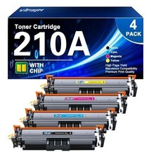 4 Pack 210A Toner Cartridge Replacement for HP 210X W2100A Color LaserJet Pro