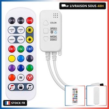 LED Strip Lights Controller Contrôleur Bluetooth RGB avec Télécommande Compatibl