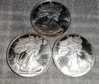 Lot Of 3 1 oz. Highland Mint Silver Round - Walking Liberty Design .999 Fine