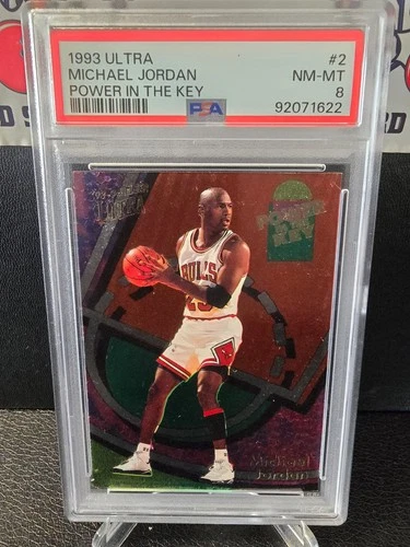 1993 Ultra Power in the Key MICHAEL JORDAN #2 PSA 8
