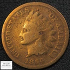 1864 L on Ribbon Bronze Indian Head Cent 1C (S-16 Die Crack!) - Cleaned