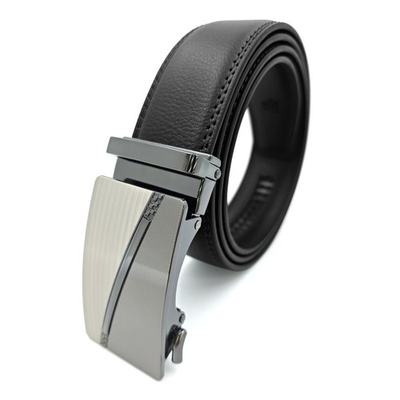 #ad New Genuine Leather Mens Ratchet Belt Belts For Men Adjustable Automatic Buckle $12.95