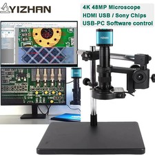 4K 1080P HD Digital Microscope 48MP HDMI USB Video Microscope Camera 180X 215X