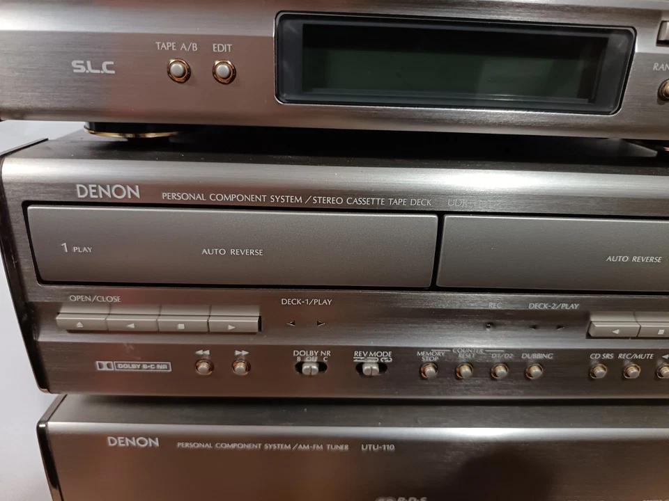 Denon D 110 3 Piece Personal Component Stereo System-Cd, Tape, Radio- Untested - Image 4 of 4
