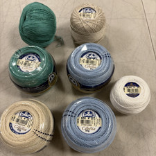 7 Skeins DMC Dbl Mercerized Cotton Crochet Thread Size 20 Variety Of Colors