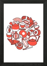 Cartoon Illustration 282 Framed Wall Art Poster Canvas Print Picture