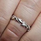 Vintage 925 Sterling Silver Dolphin Minimalist Ring Size 6 - 1.6g
