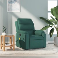 Massagesessel DunkelgrüN Stoff Relaxsessel Mit Shiatsu Funktion Elektrisch