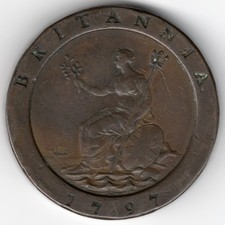 1797 TWOPENCE COIN KING GEORGE III COPPER GOOD CONDITION S.3776 3G160