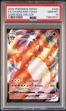 2020 Pokemon SWSH Charizard Full Art v Max Darkness Ablaze #20 PSA 10
