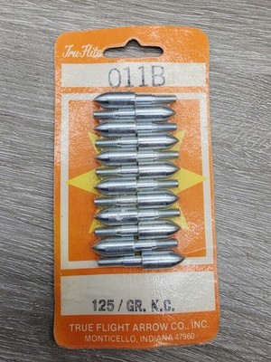 Vintage True Flite 011B Arrow TARGET POINTS TIPS 125 grain NOS BH73