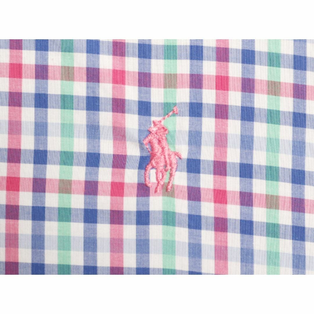 Ralph Lauren Gingham Check Men's Long Sleeve Cotton Polo Shirt Size L Japan image 6