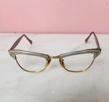 Vintage American Optical 12K Gold Filled Cat Eye Eyeglasses 20L 1/10 AO