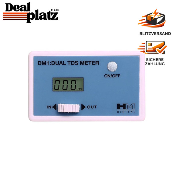 MessgeräT DM-1 Inline-Dual Tds-Monitor 0-9990 Ppm +/-2% Genauigkeit-image