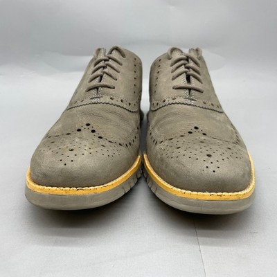 Cole Haan Mens 12 Zerogrand Wingtip Remastered Oxford Gray Leather Shoes Casual Men main image 3