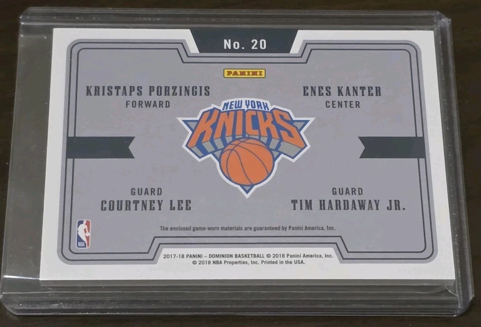 2017 Dominion Quad Materials бронза 24/25 Porzingis-Courtney-Lee-Hardway GU-GW - Изображение 2 из 3