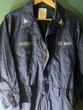 US Navy Utility Coveralls Mens 42R Blue Military Jumpsuit American Apparel 90s