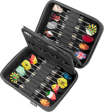 Hard Dart Case for Steel or Soft Tip Darts, Carrying Case for Tips, Shafts and F