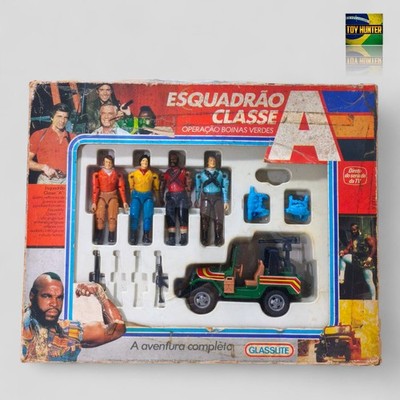 GLASSLITE BRAZIL A-TEAM ESQUADRÃO CLASSE A VINTAGE SET   RARE BOXED