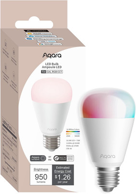 Thread/Zigbee Smart LED Light Bulb T2 E26, Tunable White (2000K-9000K), RGB Colo
