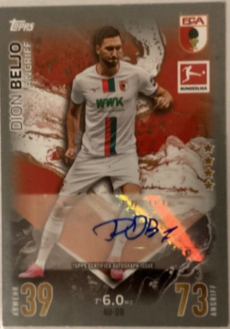 Topps MATCH ATTAX Bundesliga 2023/2024 Autogramm Karte Dion Beljo - 23/24 AU-DB