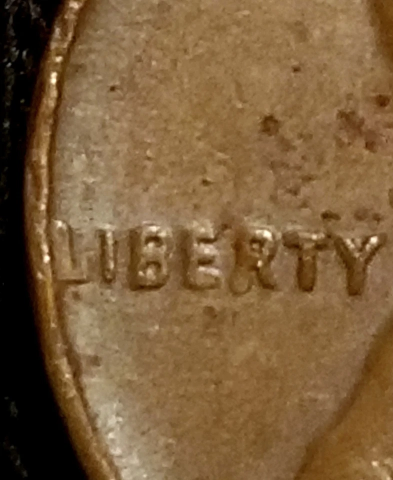 RARE 1965 Penny No Mint Mark “L” in Liberty On Rim Error Cent + Die Crack Errors - Image 3 of 4