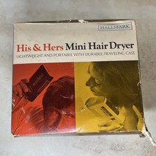 Hallmark His  Hers Mini Hairdryer For Men and Women In Box WORKS