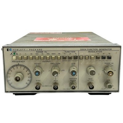 HP Hewlett Packard 3312A Function Generator AM FM Sweep 0.1 Hz to 13 MHz Test