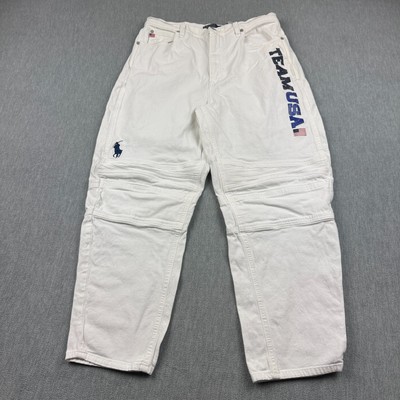 Vintage Polo Ralph Lauren Jeans Womens 8 30x26 White Team USA Closing Ceremony
