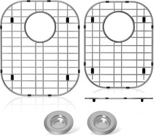 2Pack Sink Protector Grid 13"X16"And 11.2"X14.5", 304 Stainless Steel Sink Prote