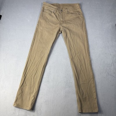 Levi s 511 Slim Fit Jeans Men s 28x30 (28x27)Tan Beige Khaki Stretch Denim Pants