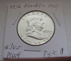 1956 SILVER Type 2 Franklin Half Dollar GEM Proof Uncirculated US Coin From Set
