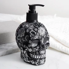 Skull Soap Dispenser with Rust Proof Pump, Refillable Liquid Hand Lotion Bott...