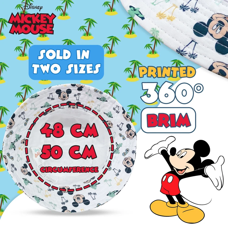 Chapeau De Pêcheur Pour Enfant Disney MICKEY MOUSE Nouveau-né - Photo 2/4