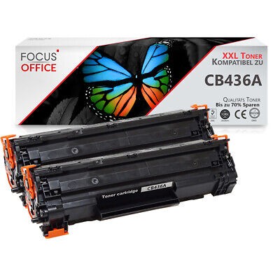 2x Premium Tonerkartusche für HP CB436A Office Patrone - Easy Print Serie