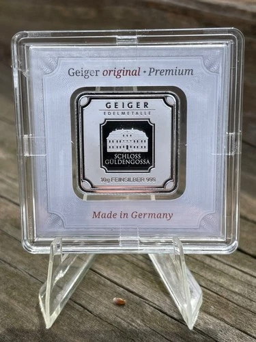 Geiger Edelmetalle Original 10 Gram Silver Square