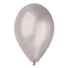 50 BALLONS LATEX MÉTALLISÉS ARGENT BIO 30