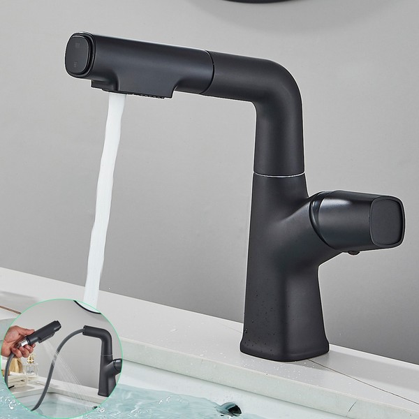 Badarmatur Waschtischarmatur Wasserfall Wasserhahn Bad Waschbecken Mischbatterie-image