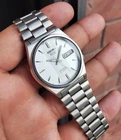 Seiko White Two Tone Textured Sunburst Dial Retro Rare Vintage Automatic JDM SS