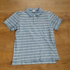 Brooks Brothers Mens XL Slim Blue Stripe Performance Polo Shirt Short Sleeve