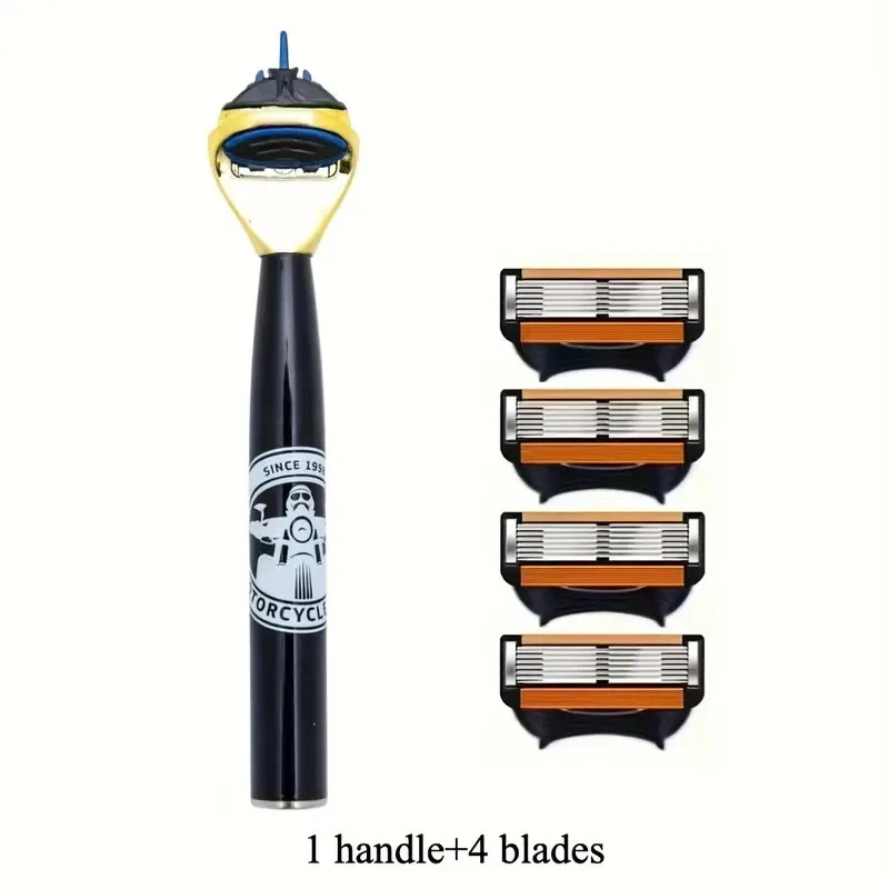 Gillette Fusion 5 compatibile Rasoio da Uomo Manico Acciao Barba Rimozione Peli - Immagine 2 di 4