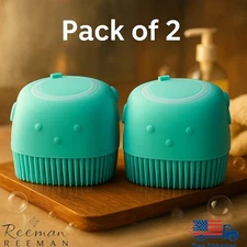 Silicon Massage Bath Brush Hair Scalp Bathing Brush For Cleaning Body Pack of 2