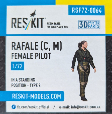 ResKit RSF72-0064 - 1:72  Rafale (C,M) Female Pilot. Resin 3d Druck