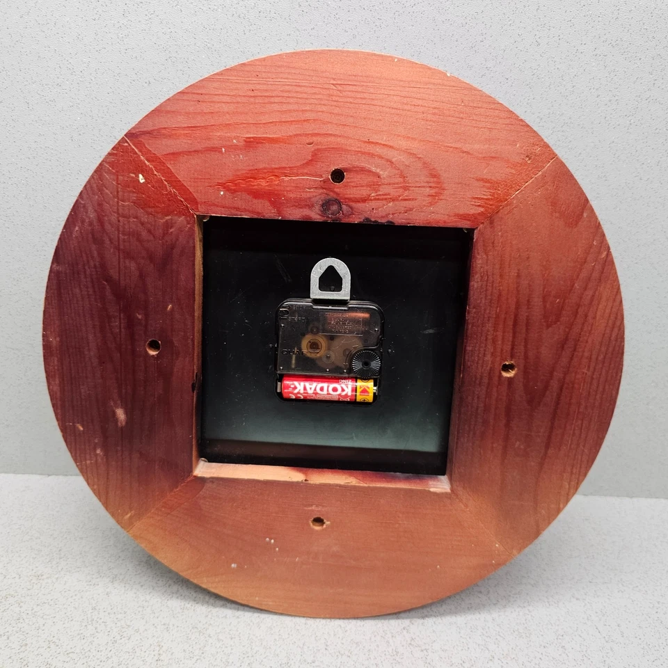 Belgravia Wooden Wall Clock Quartz Working Roman Numerals Vintage Style - Image 4 of 4