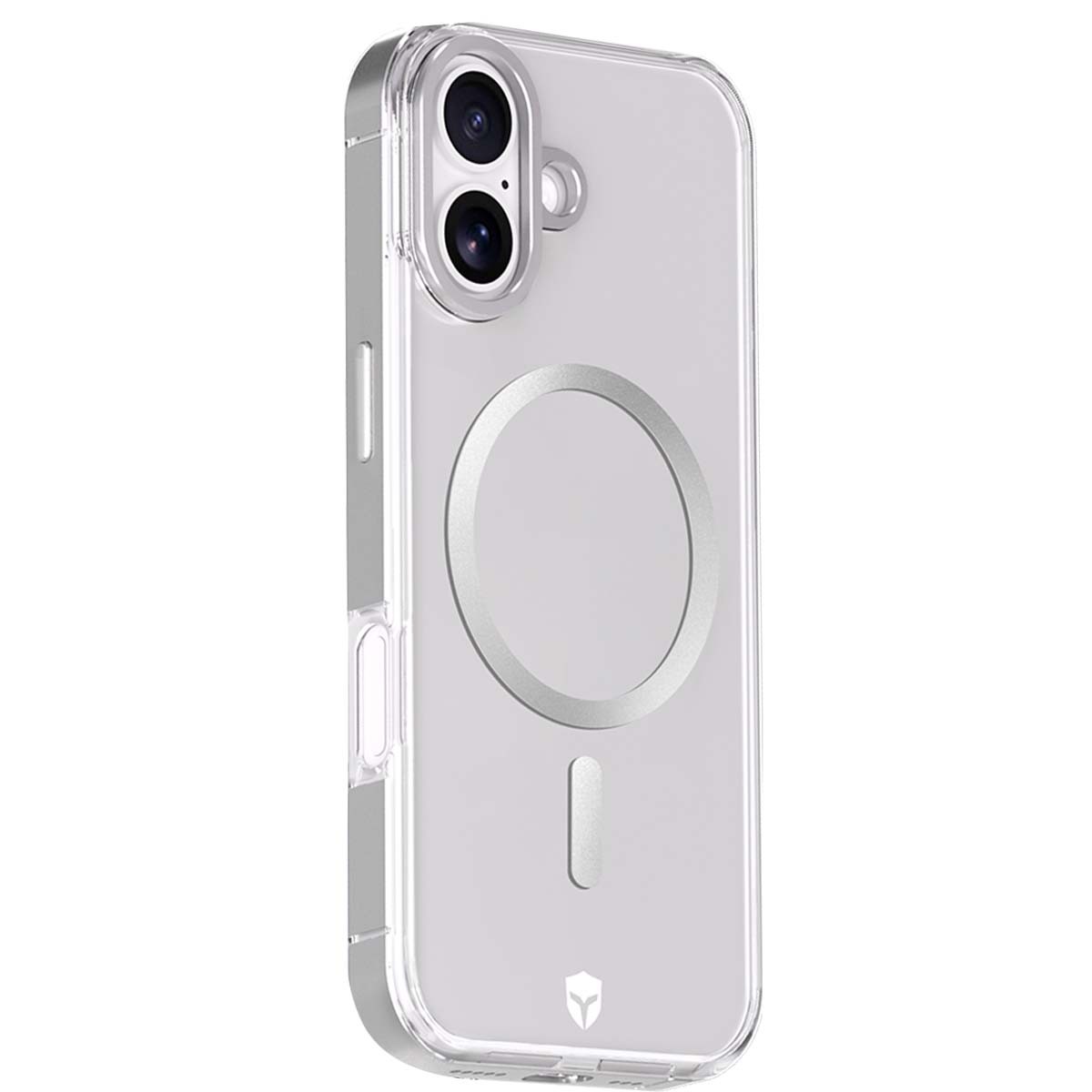 Coque iPhone 17 cadre métal antichoc 2m robuste gris, Force Case